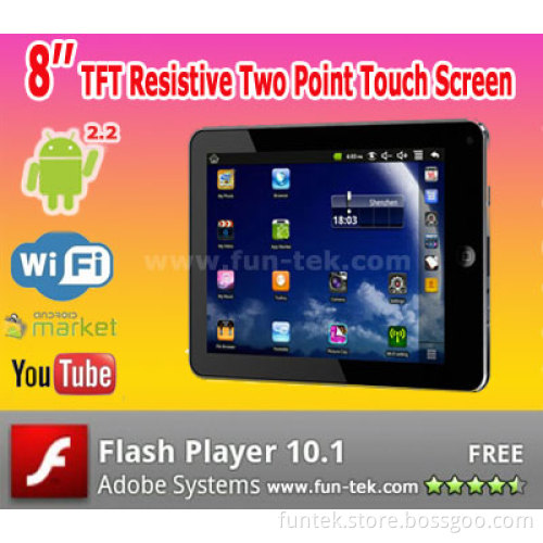 New 8 inch Tablet PC Mid Irobot Android2.2 WM8650 Flash10.1